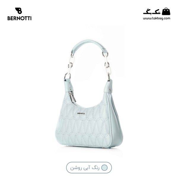 کیف دوشی کد TB-6418 برند برنوتی رنگ آبی روشن از جلو محصول ( Bernotti tb-6418 )