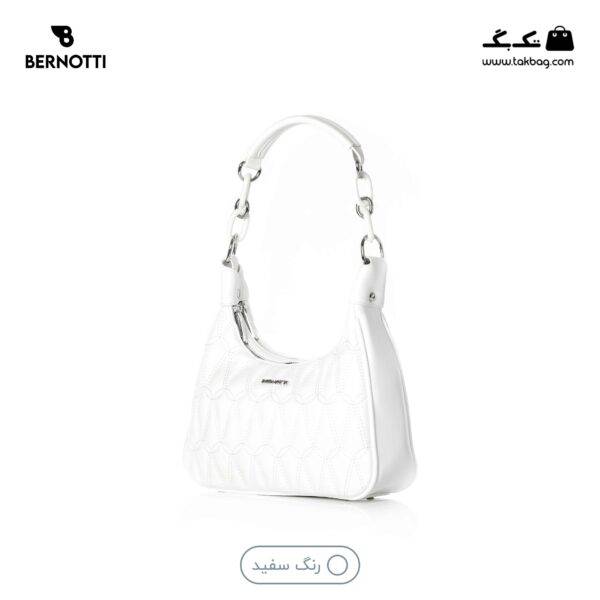 کیف دوشی کد TB-6418 برند برنوتی رنگ سفید از جلو محصول ( Bernotti tb-6418 )