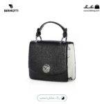 کیف کراس بادی کد TB-6420 برند برنوتی رنگ مشکی / سفید روشن از جلو محصول( Bernotti tb-6420 )