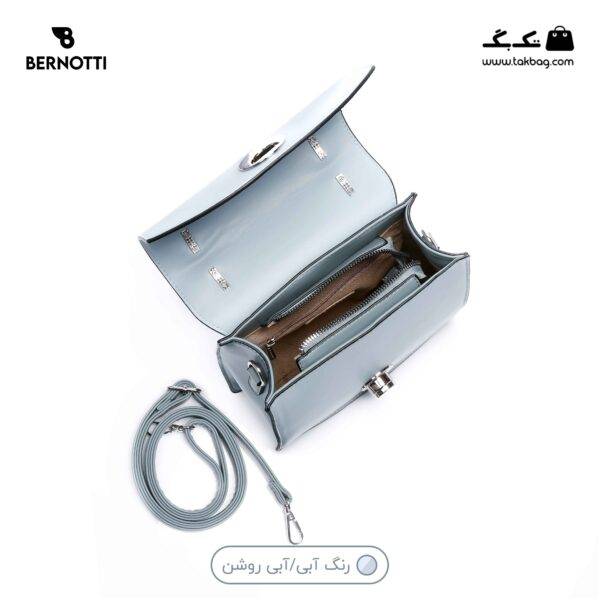 کیف کراس بادی کد TB-6420 برند برنوتی رنگ آبی/ آبی روشن از بالای محصول( Bernotti tb-6420 )