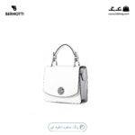 کیف کراس بادی کد TB-6420 برند برنوتی رنگ سفید/ نقره ای از جلوی محصول( Bernotti tb-6420 )