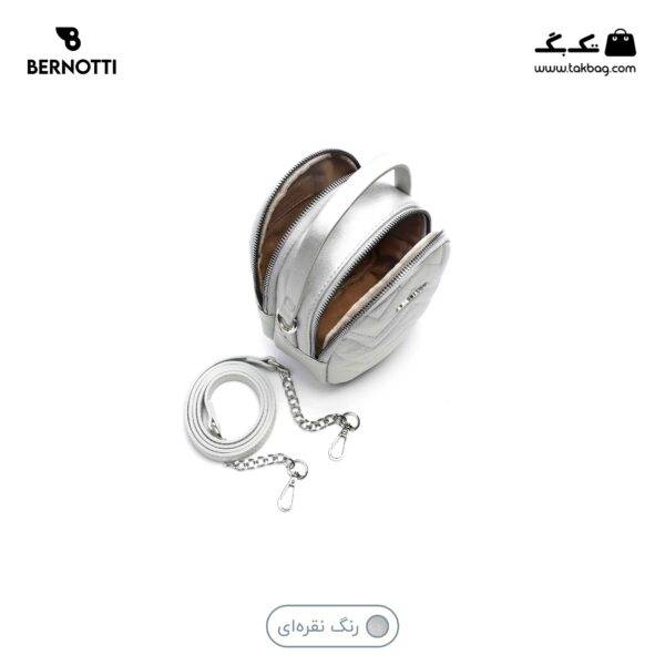 کیف کراس بادی کوچک کد TB-6428 برند برنوتی رنگ نقره ای از بالا محصول ( Bernotti tb-6428 )