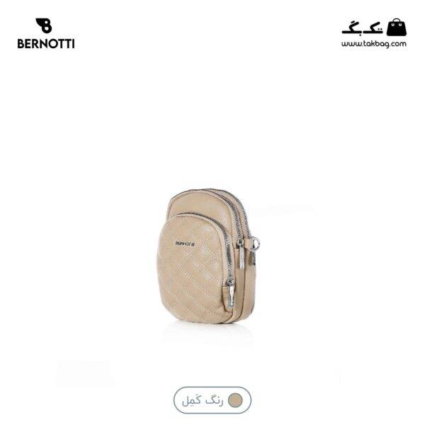 کیف کراس بادی کوچک کد TB-6429 برند برنوتی رنگ کرم از جلو محصول ( Bernotti tb-6429 )
