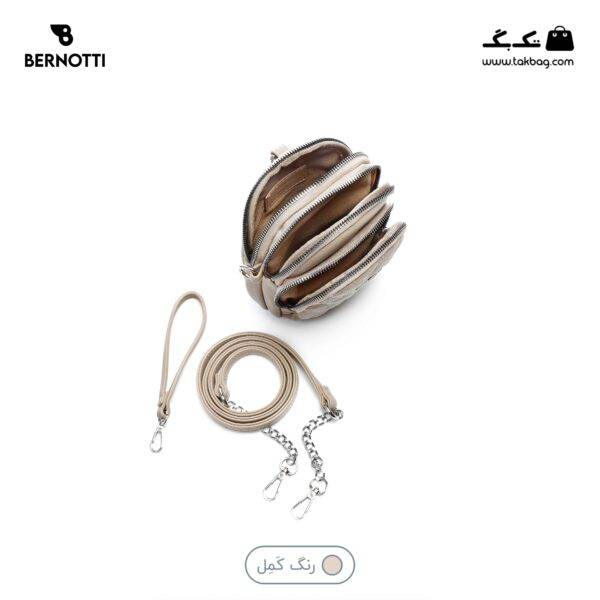 کیف کراس بادی کوچک کد TB-6429 برند برنوتی رنگ کرم از بالا محصول ( Bernotti tb-6429 )