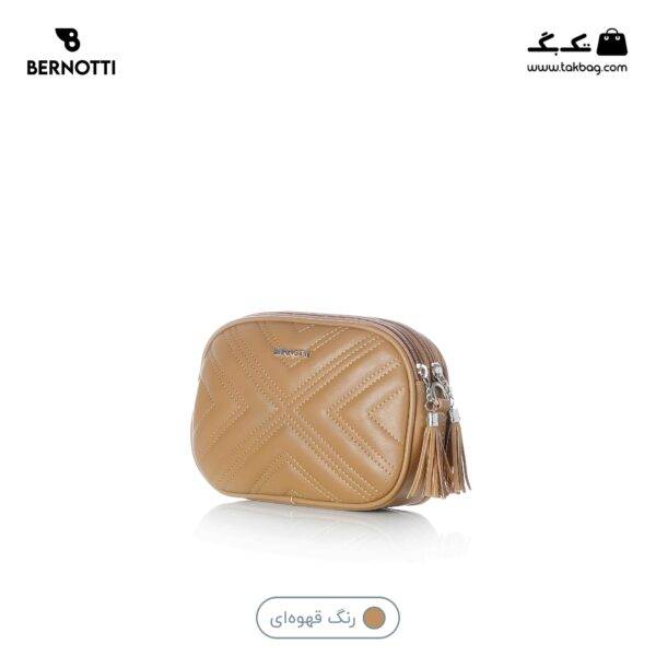 کیف کراس بادی کد TB-6426 برند برنوتی رنگ قهوه ای از جلو محصول ( Bernotti tb-6426 )