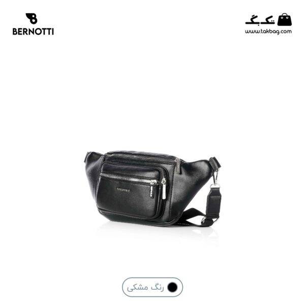 کیف کراس بادی کد TB-6416 برند برنوتی رنگ مشکی ازجلو محصول ( Bernotti tb-6416 )