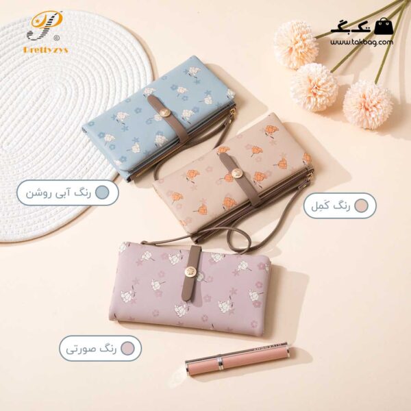 کیف پول زنانه برند پرتیز کد prettyzys PT22-1919 - Image 4