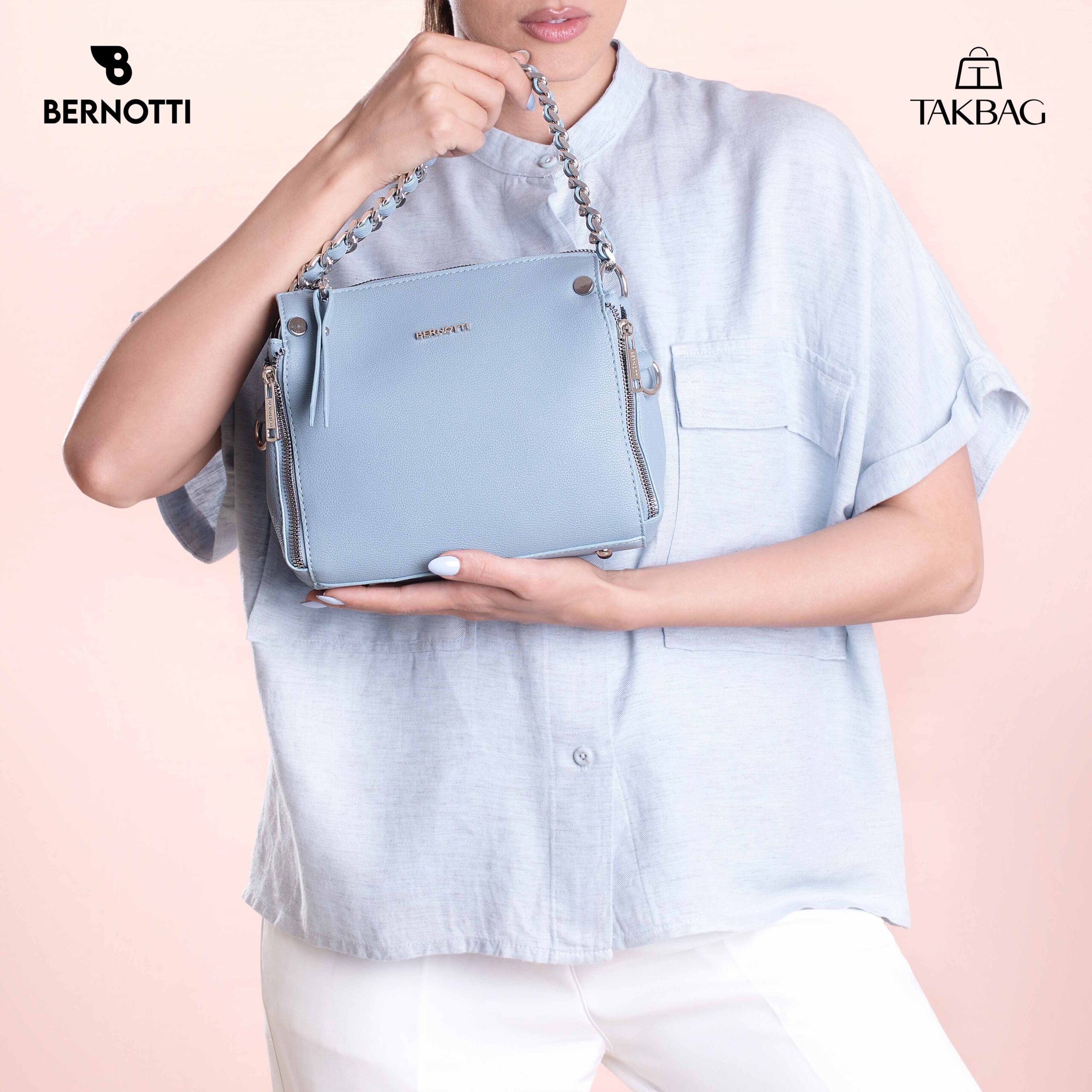 Bernotti-Brand-Women-Handbag-TB6702-LightBlue-modeling