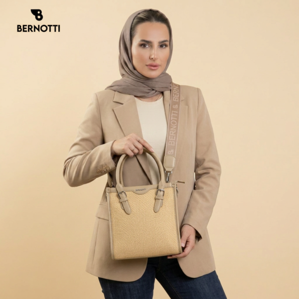 کیف دوشی TB-7194 رنگ کرم با مدل